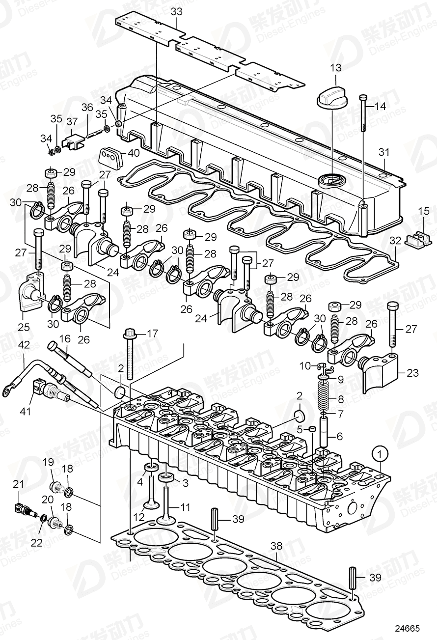 VOLVO Glow plug 20924080 Drawing